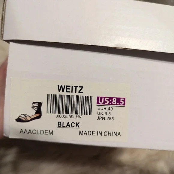 DREAM PAIRS  Weltz ankle strap rhinestone low wedge sandal size 8.5 - Picture 3 of 7